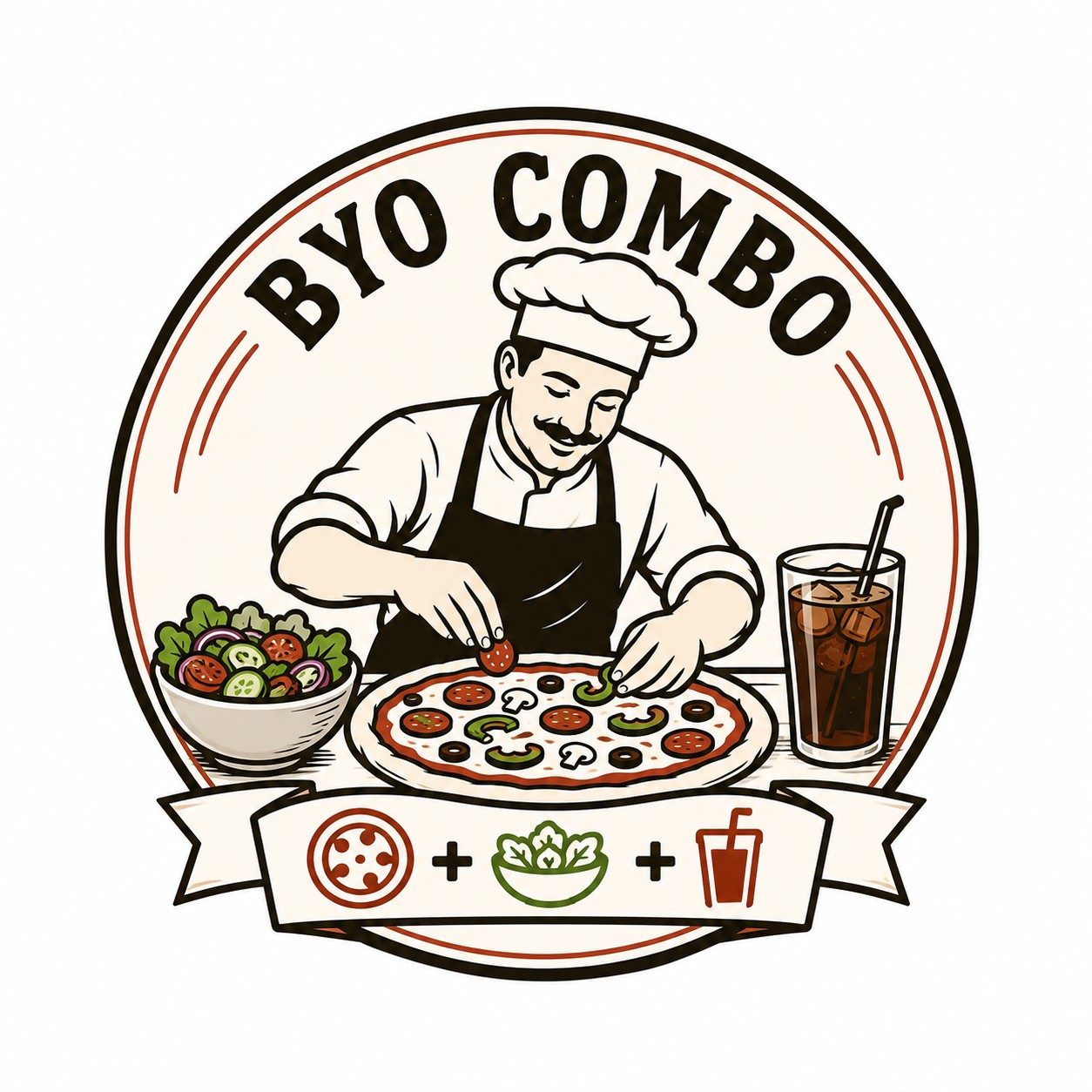 BYO Pizza Combo.